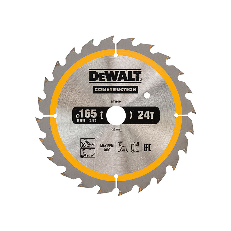 CIRKELSÅGSBLAD 24T 165X20 DEWALT