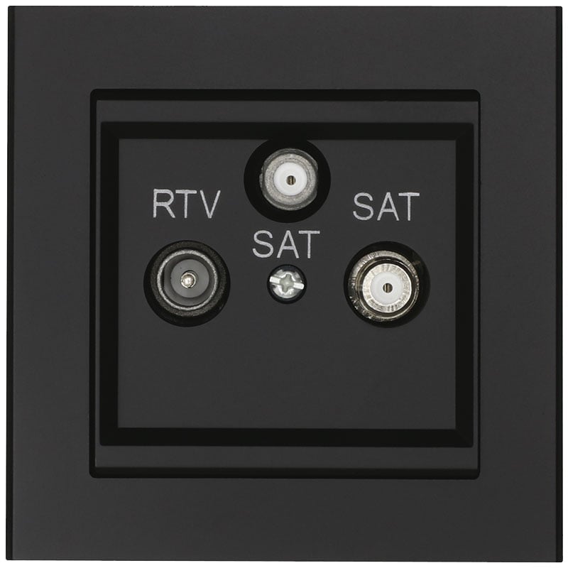 Malmbergs Antennuttag Optima Tv/2xsatellit Malmbergs Svart, Slututtag