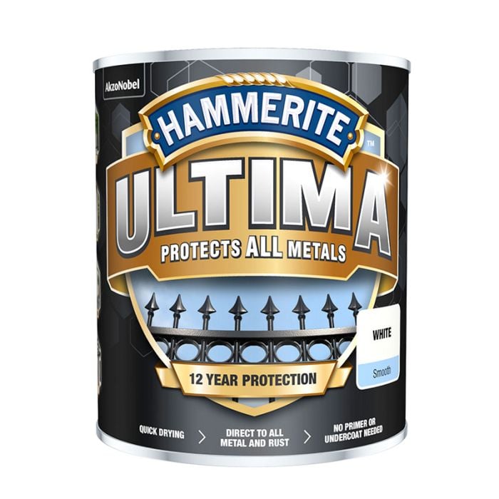 Metallfärg Ultima Smooth Vit Hammerite