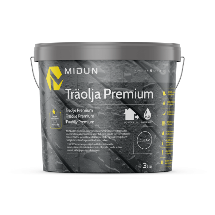 Midun Träolja Premium Färglös