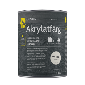 Akrylatfärg Vit Midun